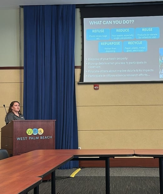 Laura Jessop presents Lagoon Drift to City of West Palm Beach