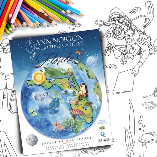 Ann Norton Sculpture Gardens Earth Day 2022 Coloring Book