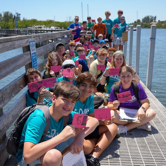 Independance Middle School deploying Lagoon Drift cards from Burt Reynolds Park